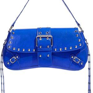Women's Shoulder Bags Y2K PU Leather Clutch Small Purse Hobo Bags